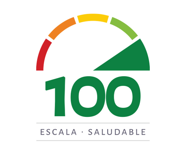 Escala Saludable con 100 puntos, "muy buena elección"